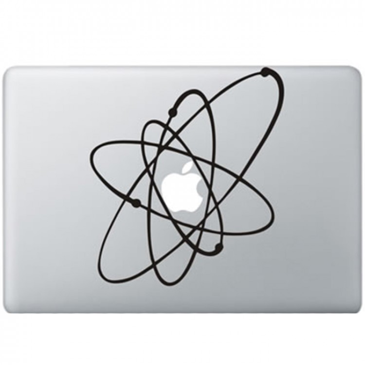 Atom MacBook Aufkleber Schwarz MacBook Aufkleber